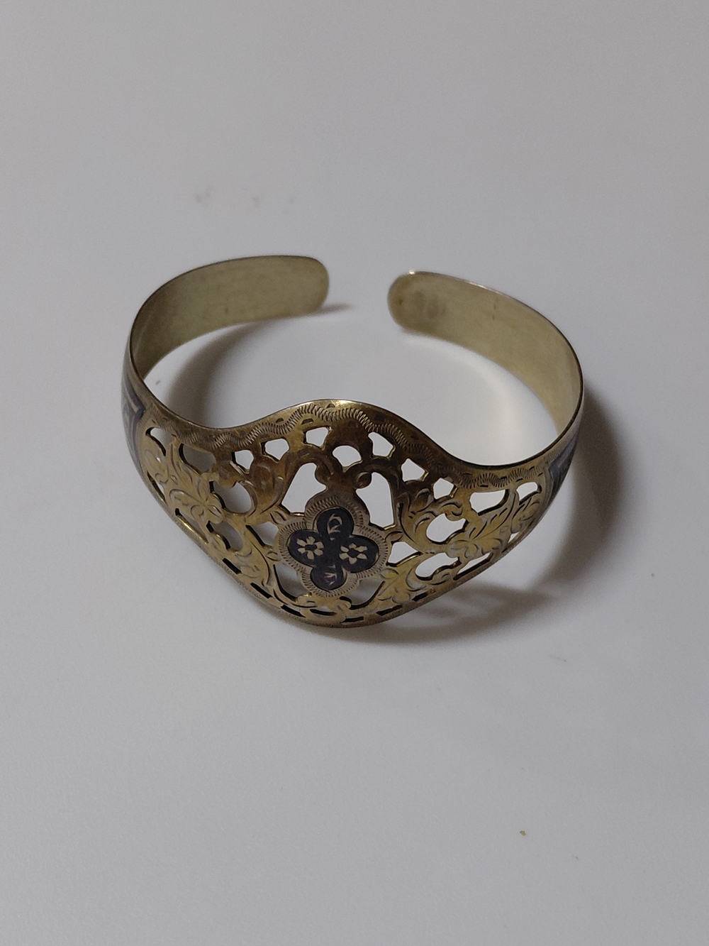 Vintage Rare bracelet USSR silver 875 sample blackening beautiful pattern